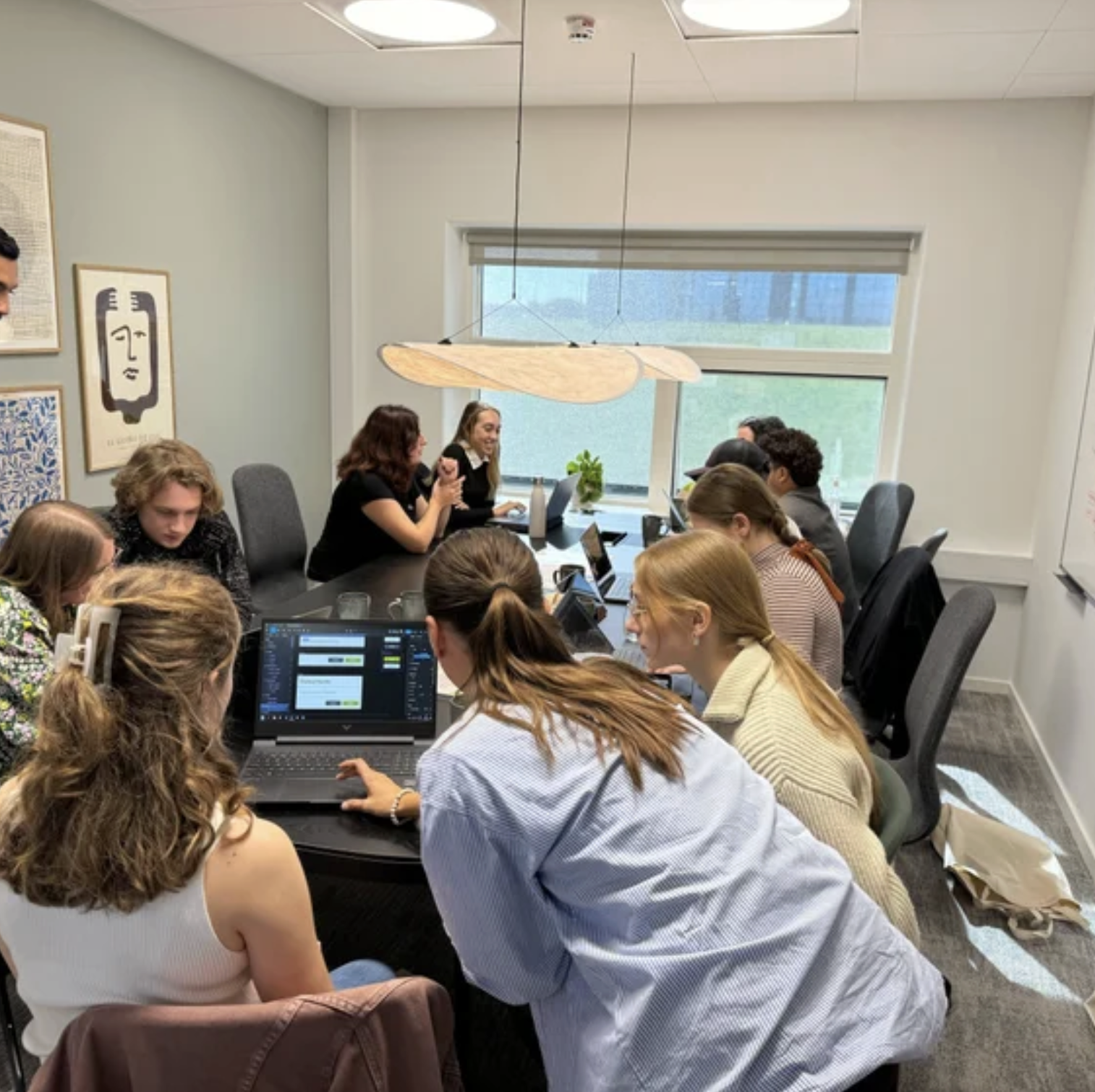 UNIwise Hosting a Masterclass for International Multimedia Students in a meeting room