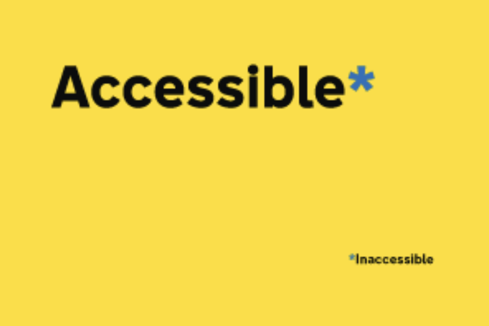 The image displays a bright yellow background with the word